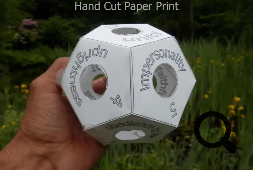 Easily Assembled 3d Paper Dodecahedron For Meditation